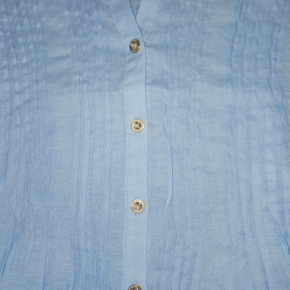 Lilly Pulitzer 100% Linen Sarasota Tunic in Frenchie Blue XL NWT - Picture 4 of 10